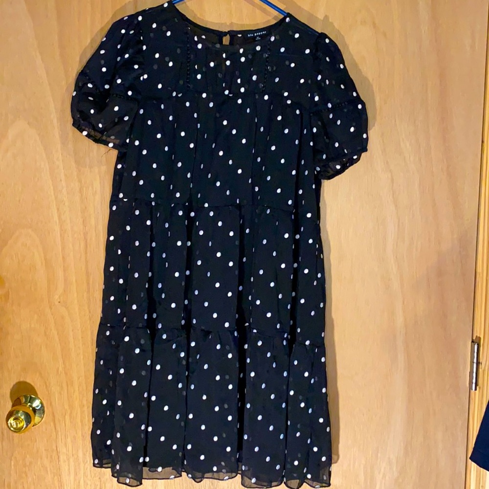 Polka dot babydoll dress
